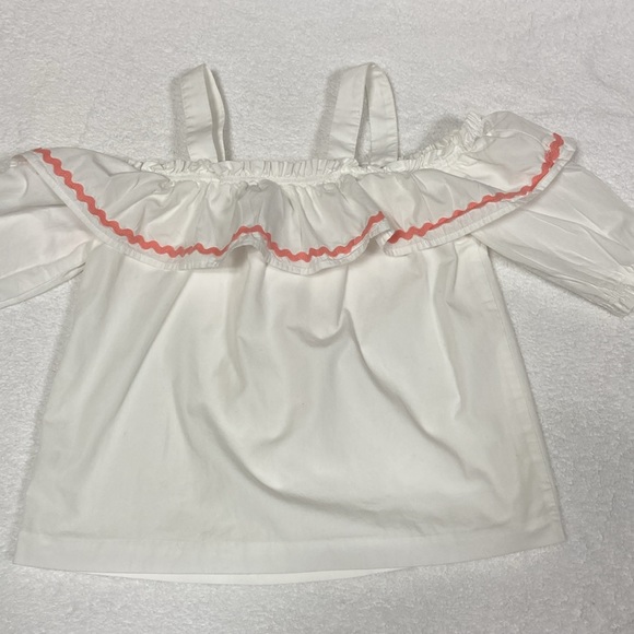 Janie and jack cold shoulder ruffle ric rac collar lined size 12 - Picture 6 of 9